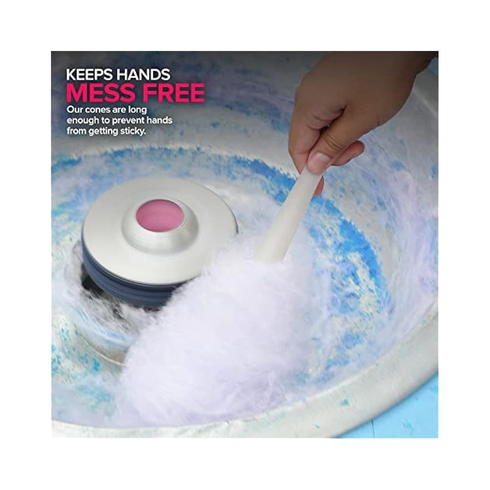 Kraft Paper Cotton Candy Cones , Long Sticks for Mess,Free Floss Sugar 5