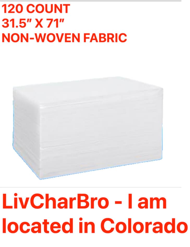 120 Ct Pcs 31" x 71" Disposable Bed Sheets Massage Table Sheets Non Woven Fabric