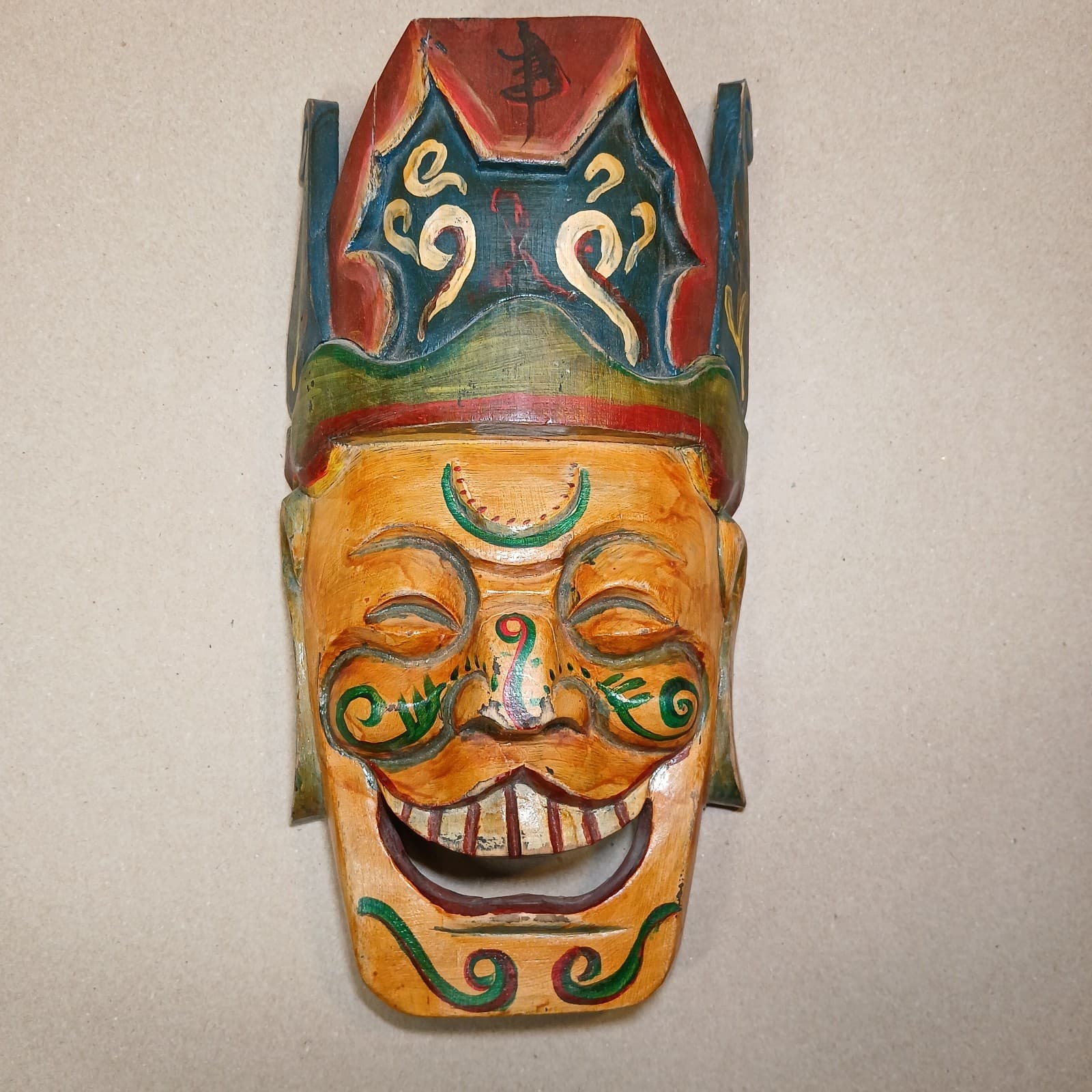 Hand Carved Wooden Tiki Tribal Face Masks Wall Art Decor Lot of 3 Unique Wired 2