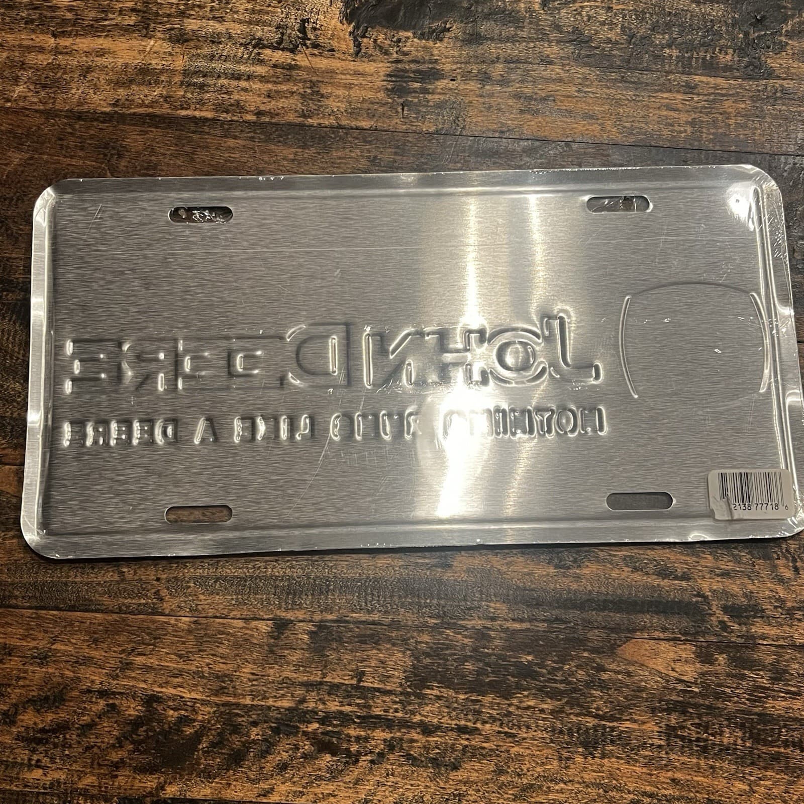 New John Deere Embossed Green Yellow Agriculture Farming License Plate Man Cave 2