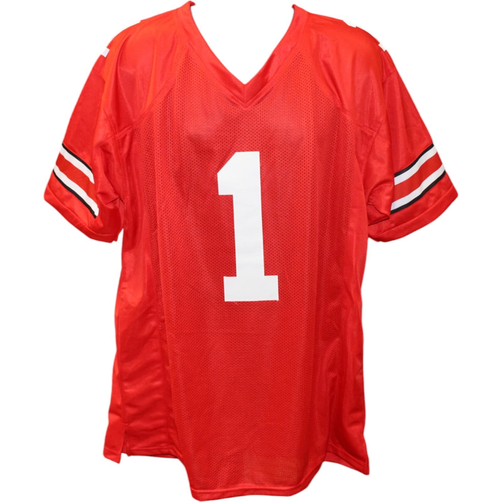 Quinshon Judkins Autographed College Style XL Red Jersey Beckett Witness 50079 4