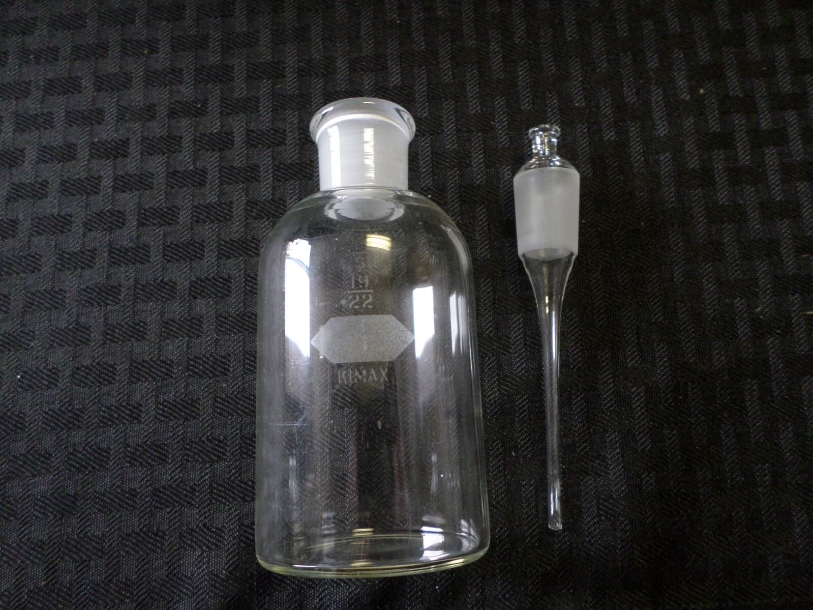 KIMAX 125mL Glass Pipet Dropping Bottle 19/22 No Rubber Nipple 15035-125 3
