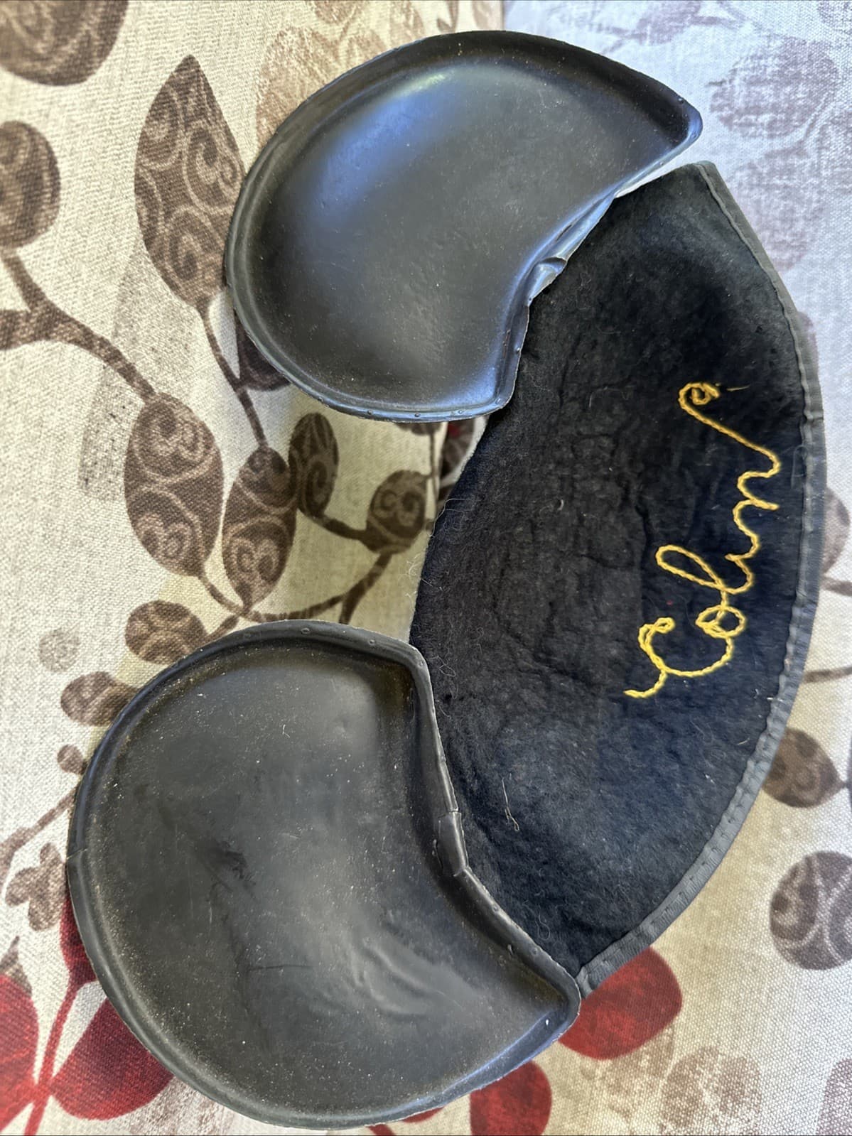 Vintage MOUSEKETEER Mickey Mouse Ears Cap w/name (Colin) on Back. Frm Disneyland 4