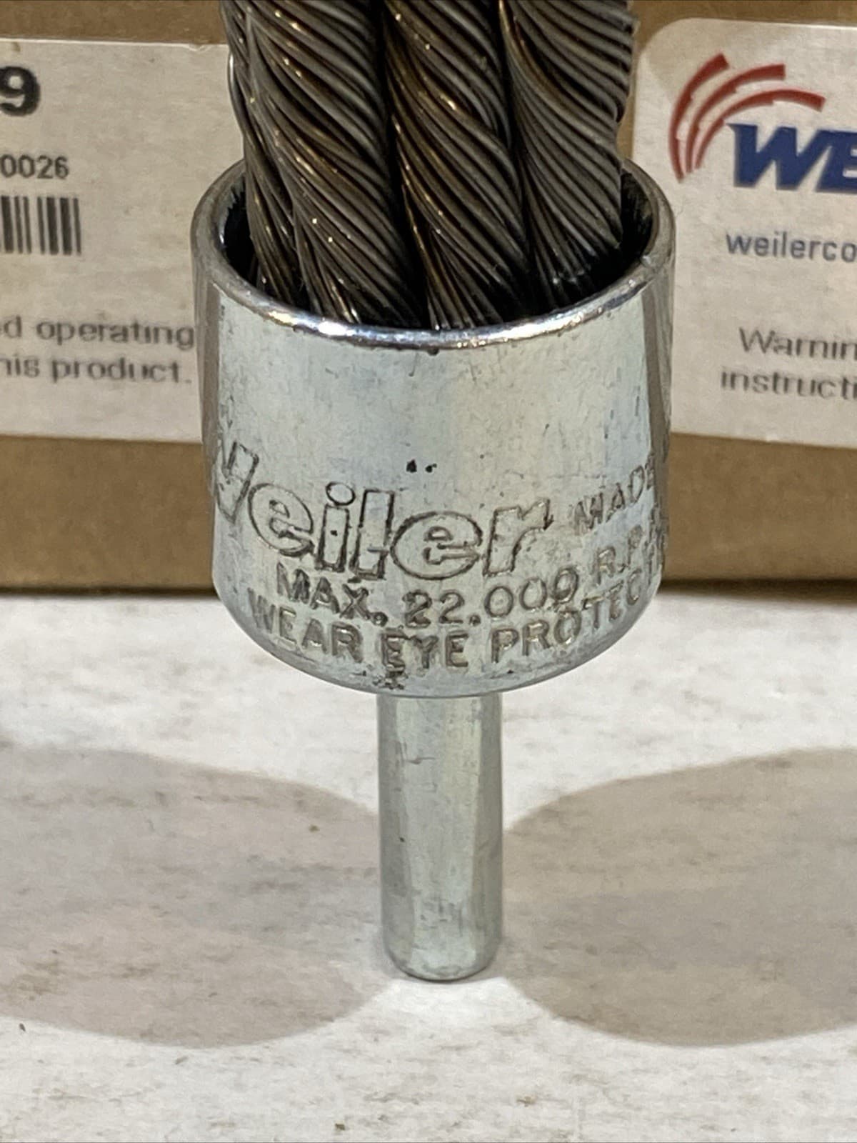 6 WEILER 90192 Crs Knot Wire End Brush,Steel,3/4 In. 4F709 1/4" Shank FREE SHIP! 5