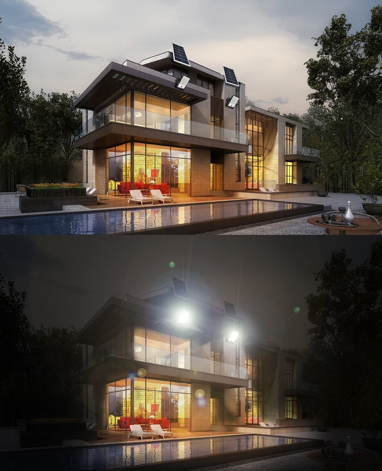 Solar Motion Sensor 1080P WiFi IP Camera CCTV APP Control LED Security Light  6