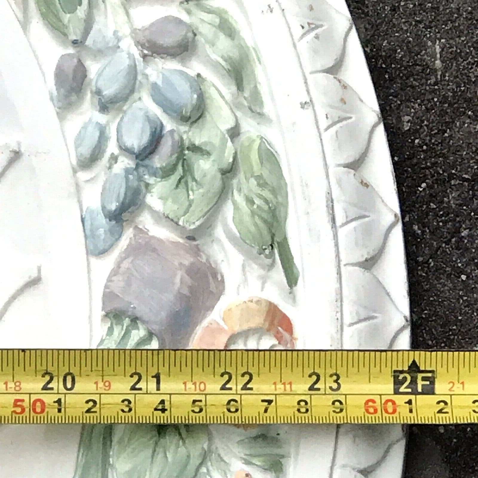 Ceiling Medallion Lighting Hand Painted Floral Round 24" Chandelier White Decor 2