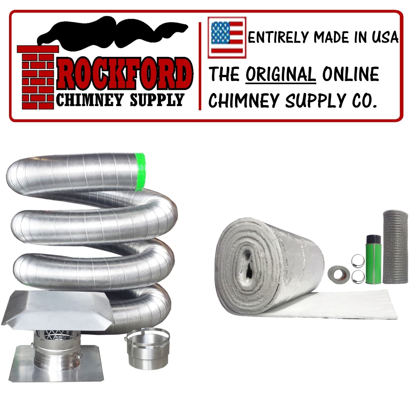 6" 316 Flexible Chimney Liner Tee Kit or Insert Kit with Optional Insulation 4