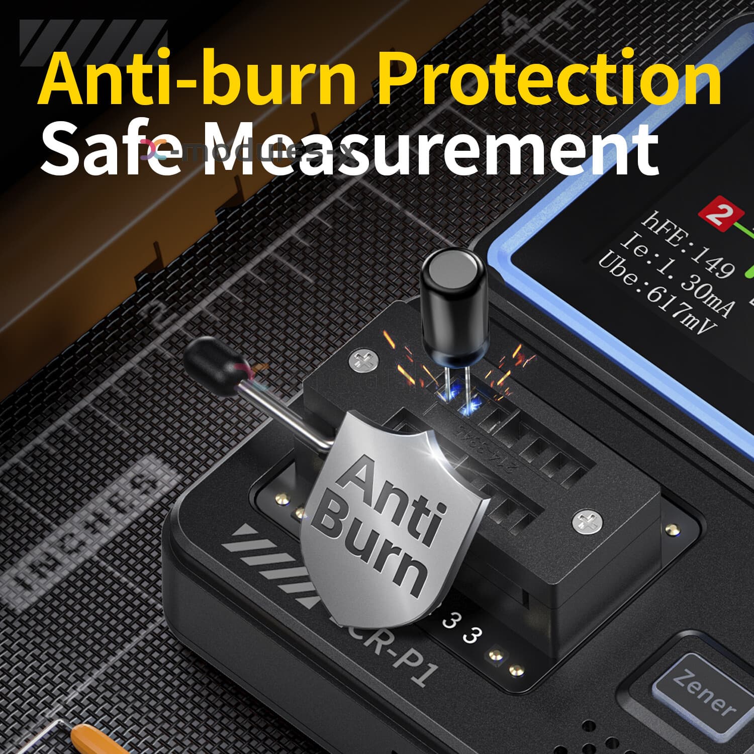 FNIRSI LCR-P1 Transistor Tester Multifunction LCR ESR NPN PNP SMD Test Meter DIY 6