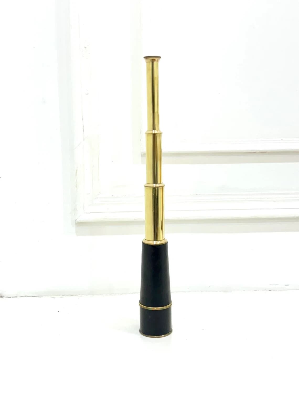 Brass Telescope Pirates Spyglass Sailor Nautical Pocket Telescope with leather 2