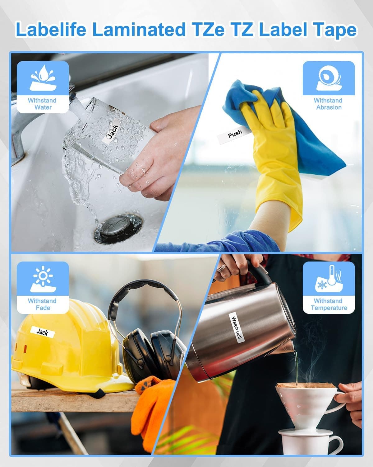 10PK For Brother P-Touch TZe-231 TZ-231 12mm White Standard Laminated Label Tape 5