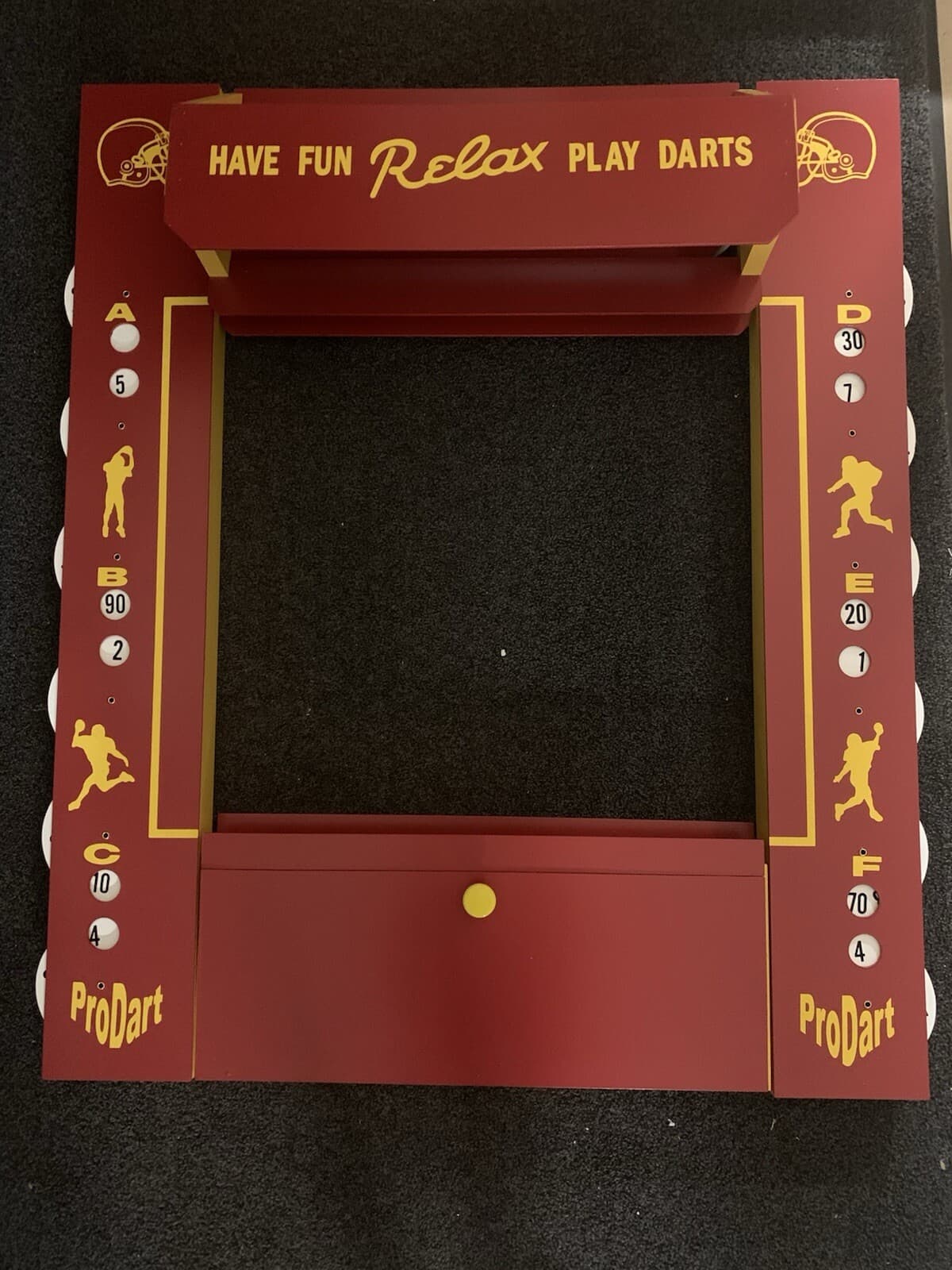 Burgundy & Yellow Scorekeeper Lighted fits Prodart, Widdy & Darto Dartboards 2