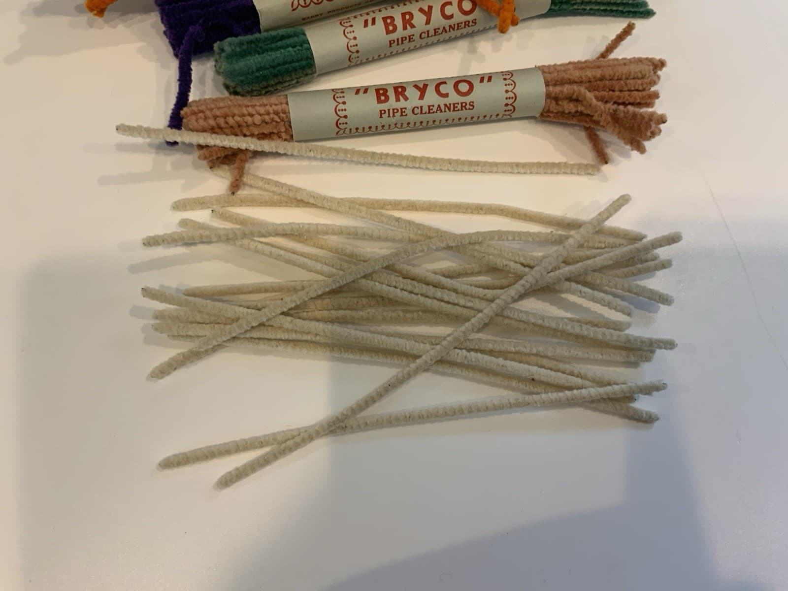 Bryco Pipe Cleaners 5 Packs of 36 Absorbent Cotton Cleaners + Xtra 6” Unused VTG 5