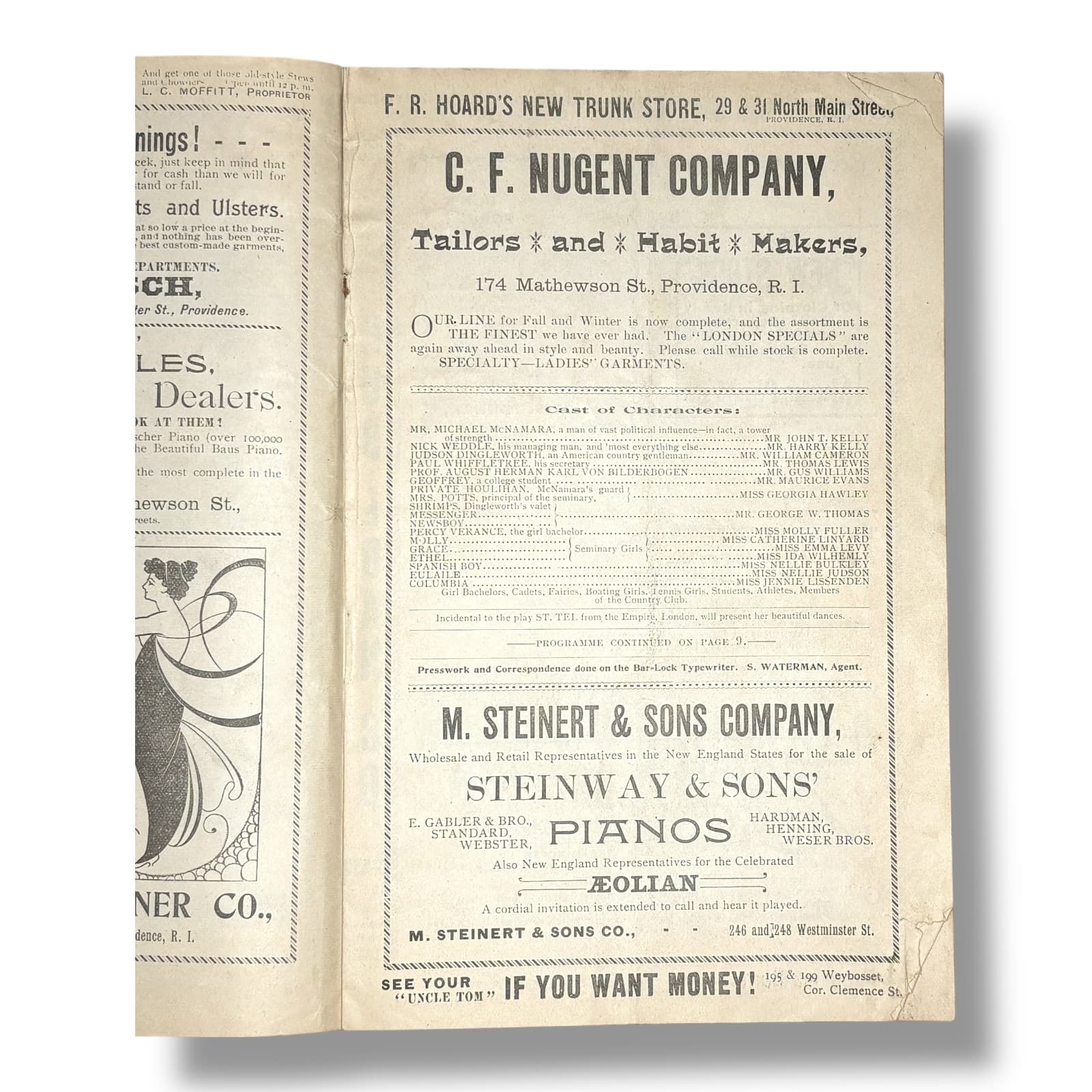 1895 Providence RI B.F. Keith’s Opera House Theatre Program 20th Century Girl 4