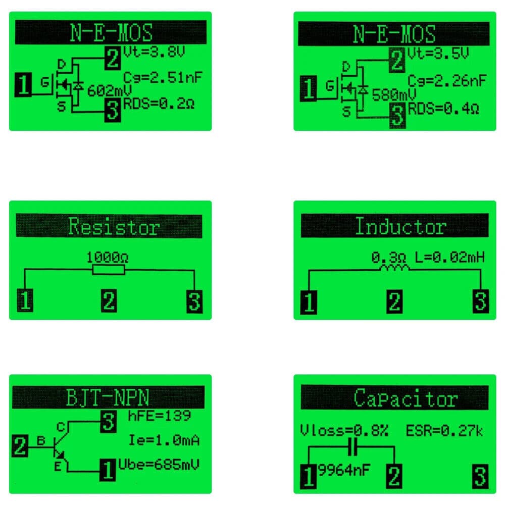 Multifunctional Transistor Tester Capacitor Resistor Diode Triode Inductor Meter 2