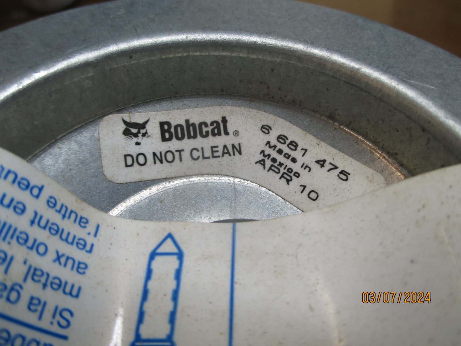 BOBCAT ORIGINAL NEW INNER AIR FILTER 6-681-475 OPEN BOX 5