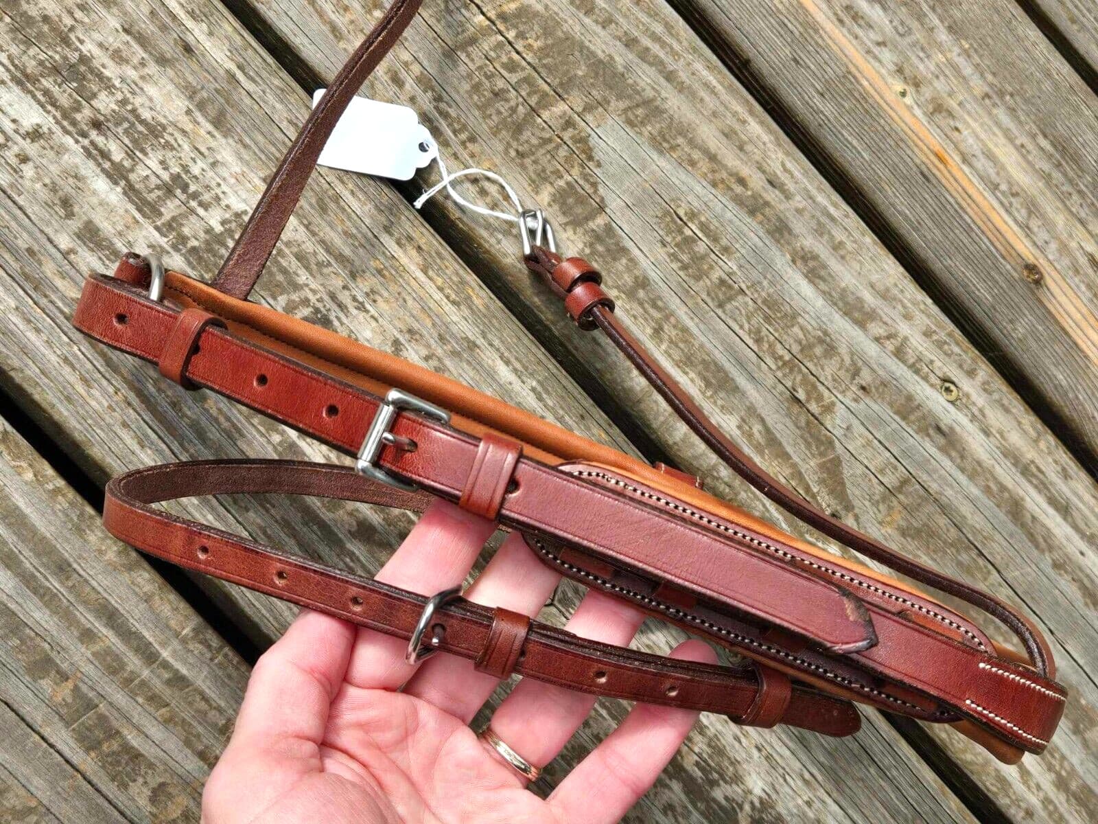 CWD Fancy Stitch Padded Monocrown Crank Caveson Noseband - Size 3 (Full) - NWOT! 5