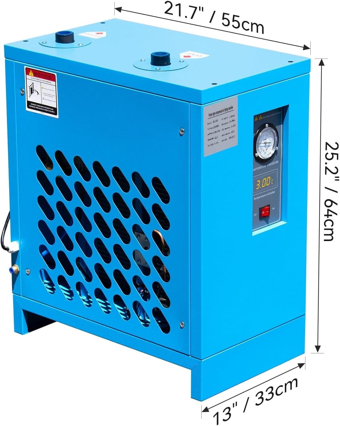 35CFM 110V Refrigerated Air Dryer with R134a Cooling System for Air Compressors 2