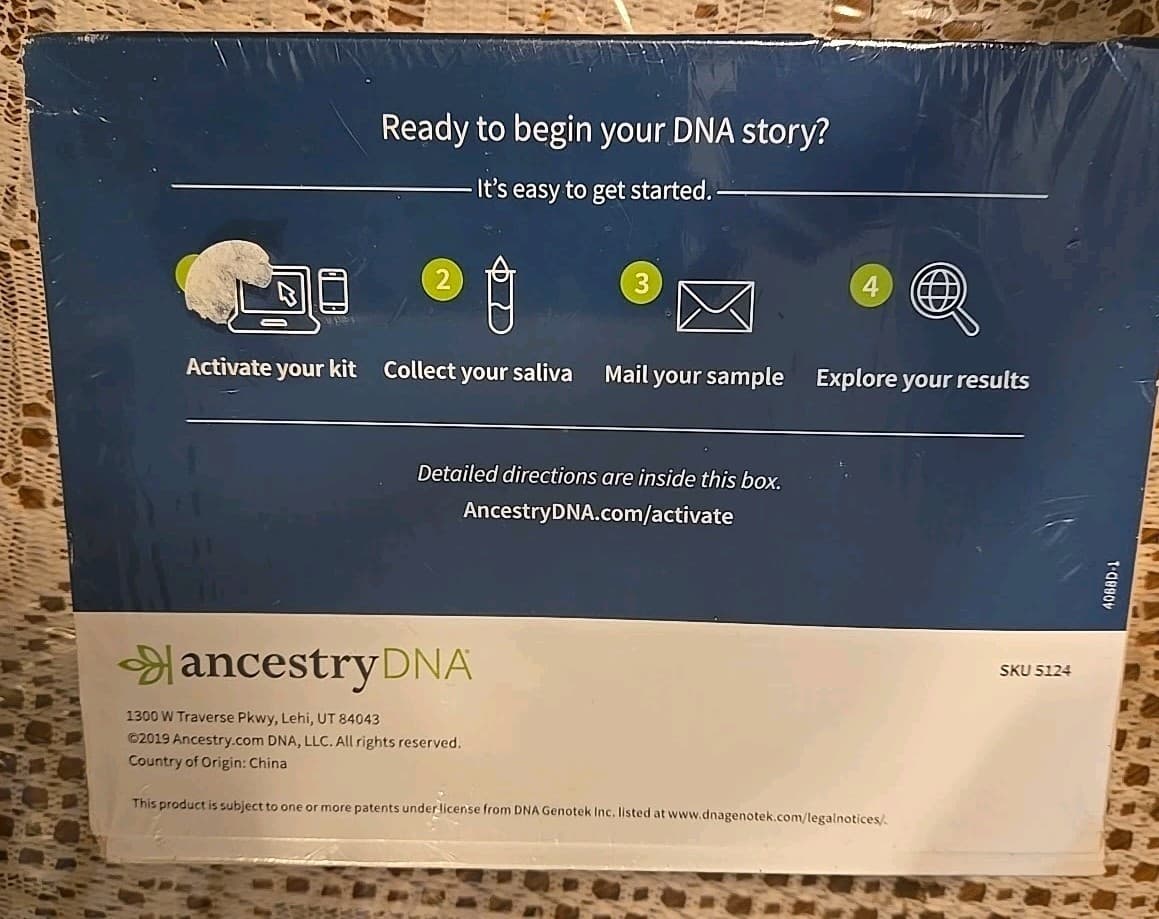 Ancestry DNA Test Kit DNA Activation Kit - New &  Sealed 2