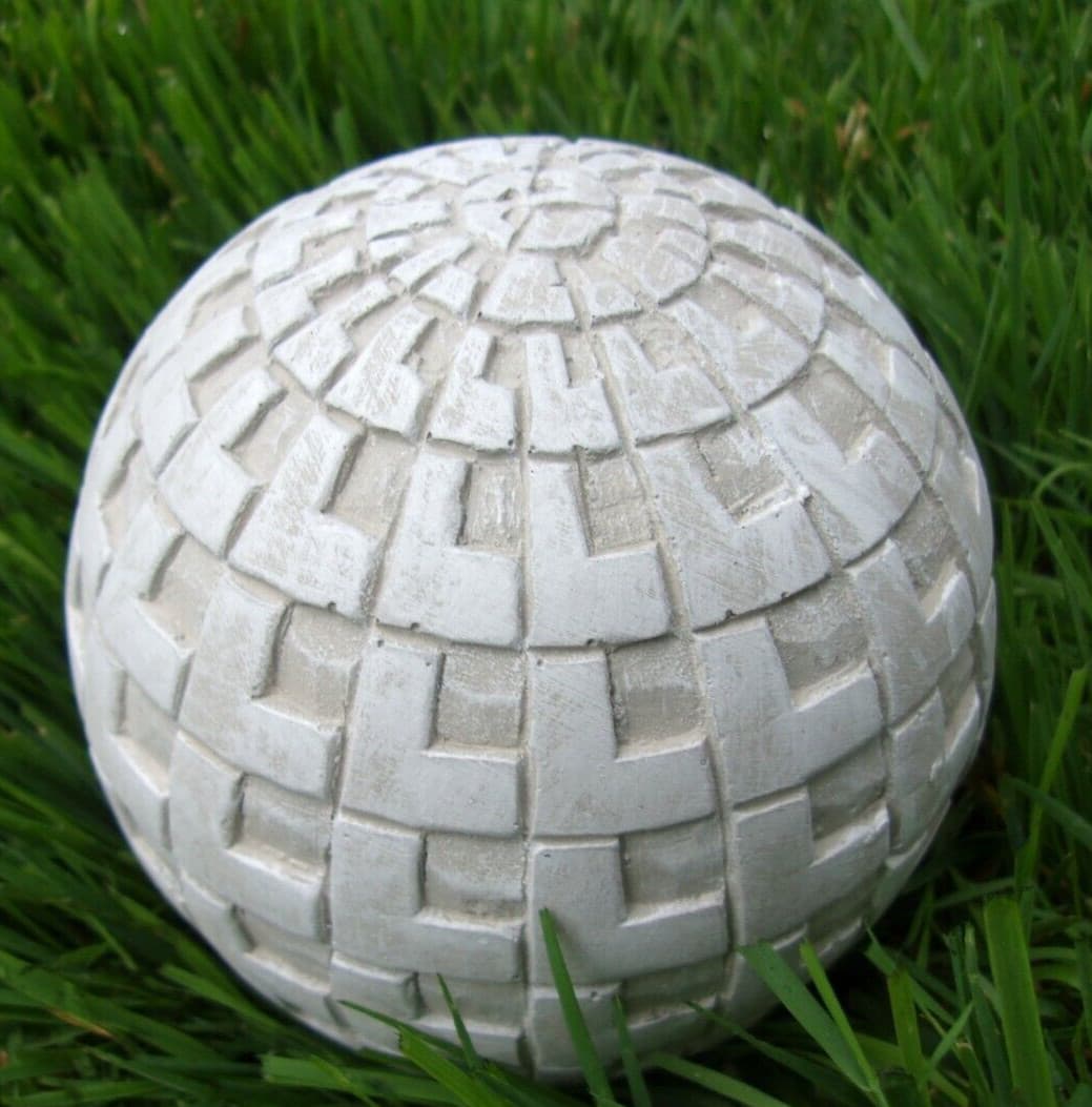 Latex garden ball mold 3.5" W x 3.75"H plaster concrete casting sphere mould