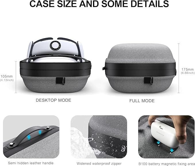 C3 Carrying Case, Meta Quest 3/3S, Hardshell, Gray 2