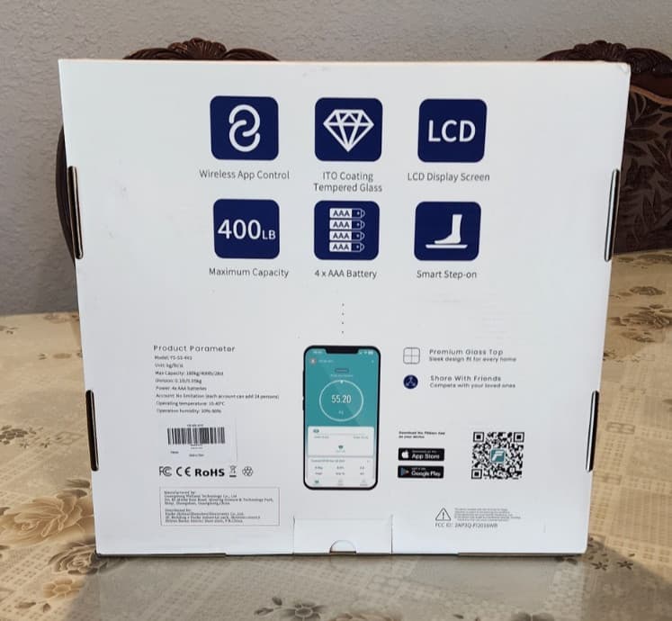 YOUSA Digital Scale for Body Weight High Accuracy Digital Smart Scale LED 3