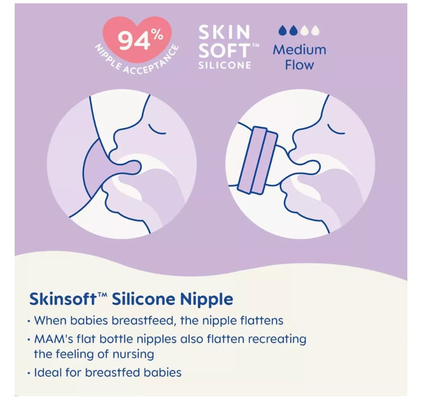 MAM Easy Start Anti-Colic Baby Bottle - Cream - 5oz/3pk - Newborn 0-2 Months 4