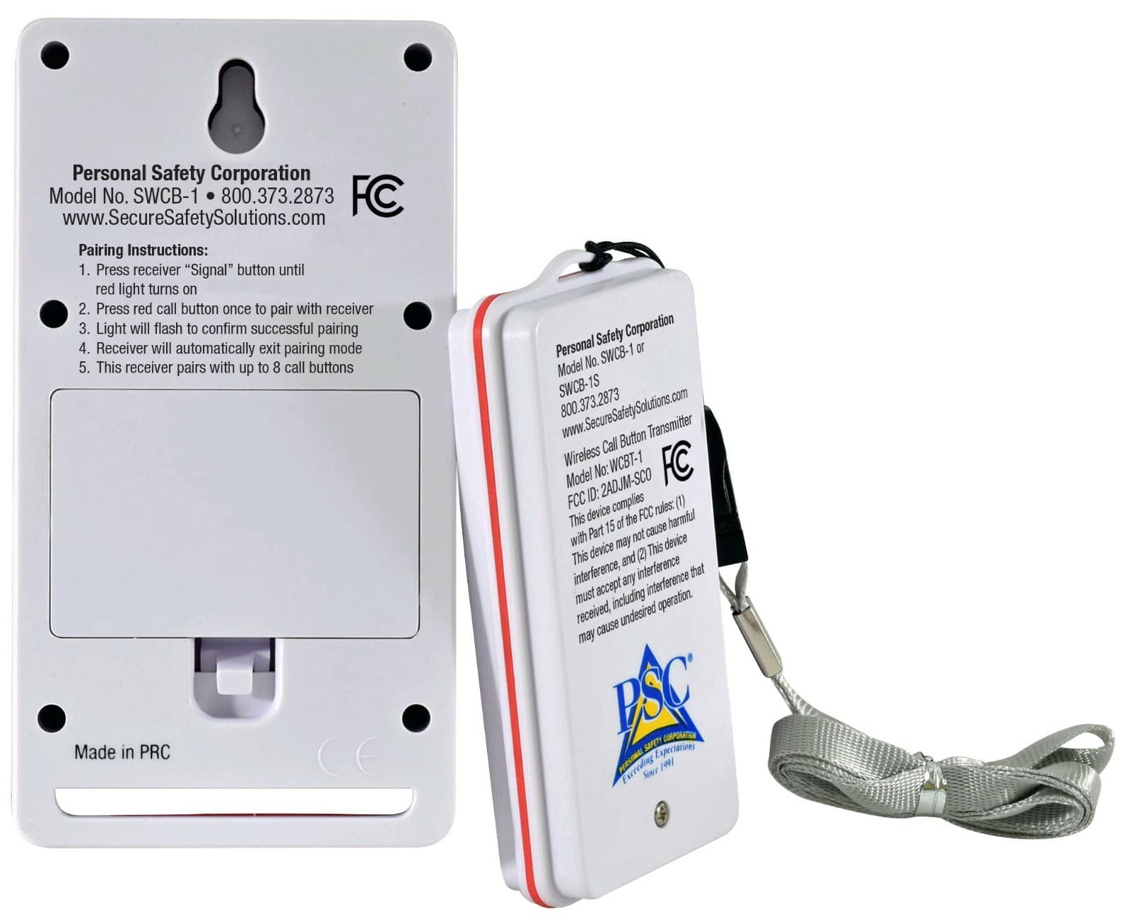 Wireless Remote Nurse Call Button Caregiver Alert Seniors Elderly Help Pendant  5