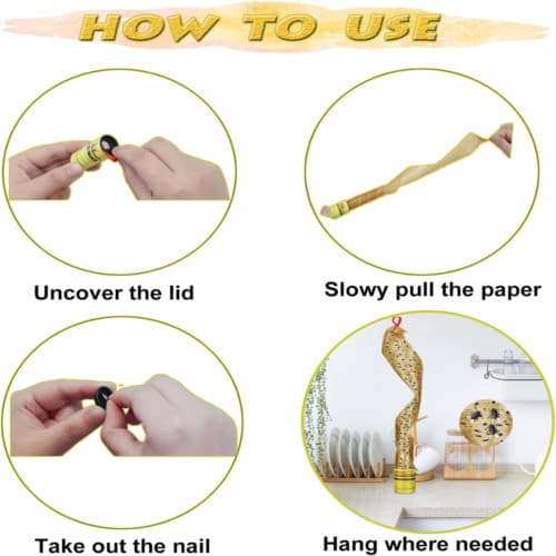 16 Rolls Fly Sticky Trap Paper Insect Bug Catcher Strip Fly Sticker Non Toxic US 3