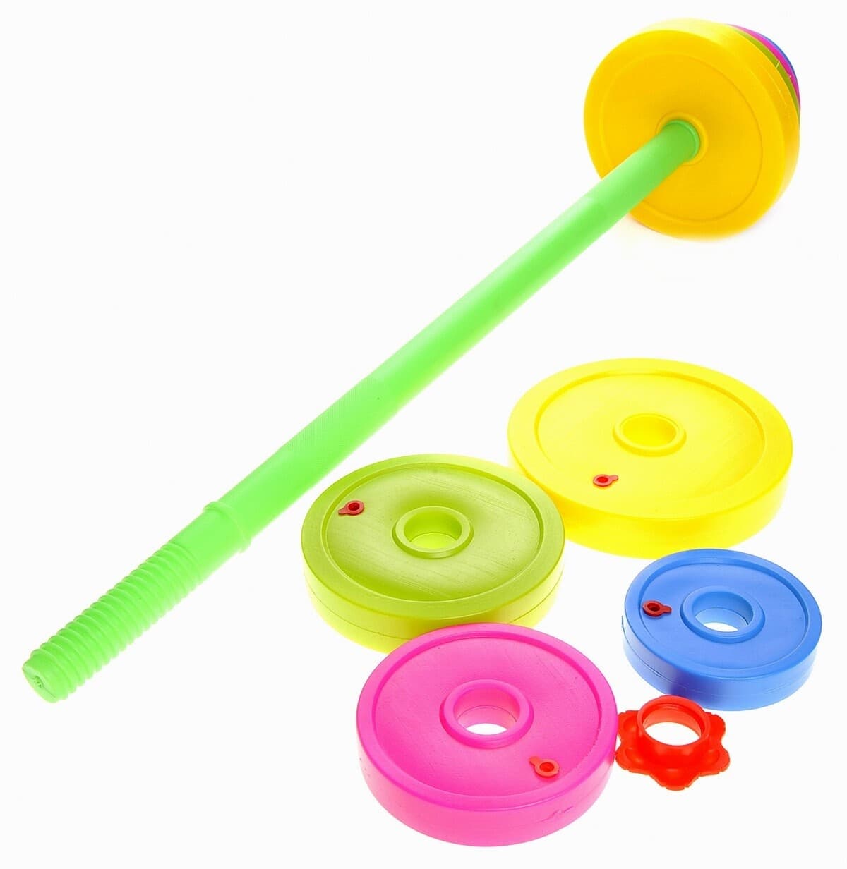 Adjustable Barbell Toy Colorful Weight Set Kids Workout 2