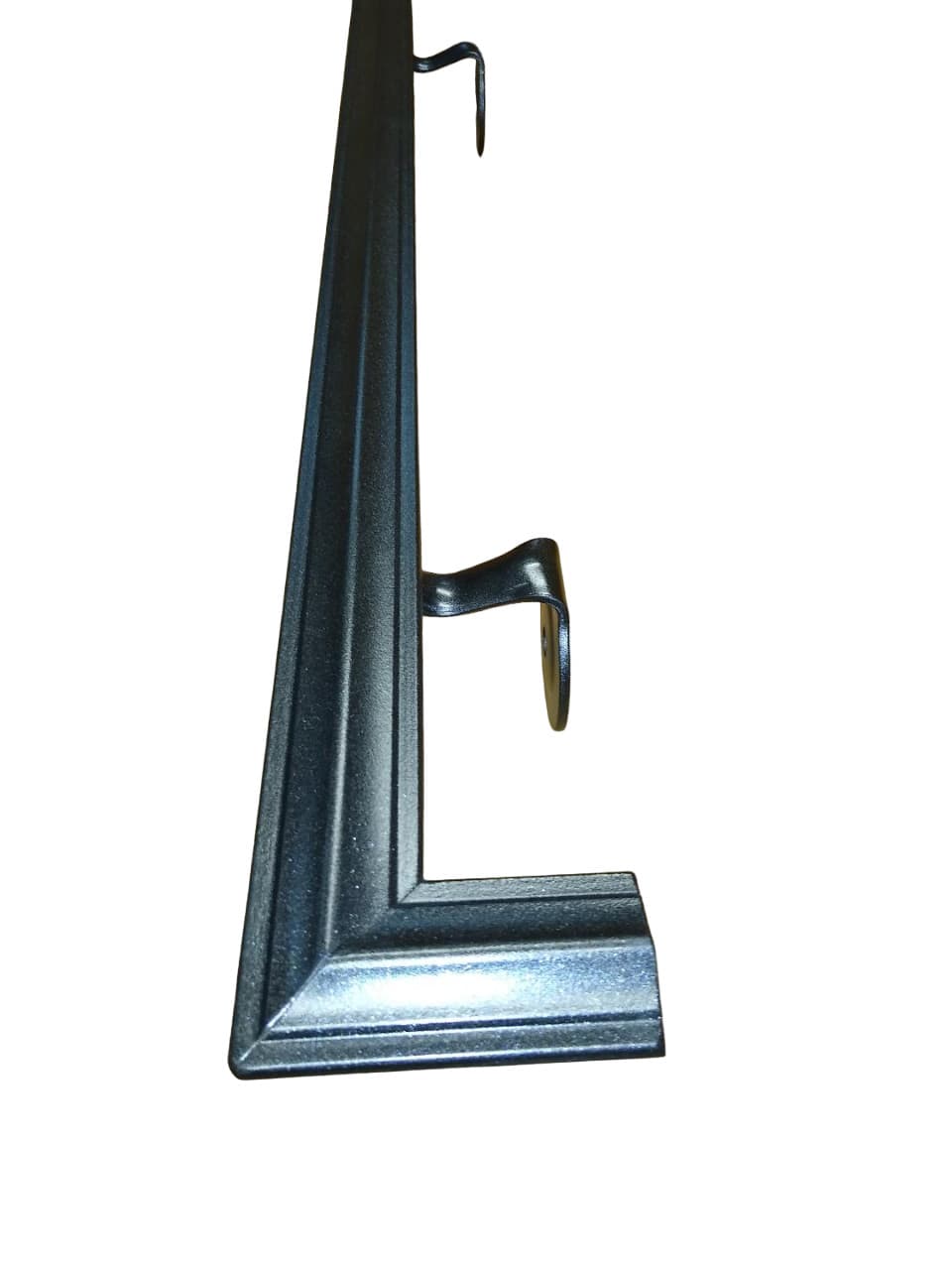 Kenosha Iron Code Compliant 10' Wrought Iron Handrail- 2 Piece Constuction Black 4