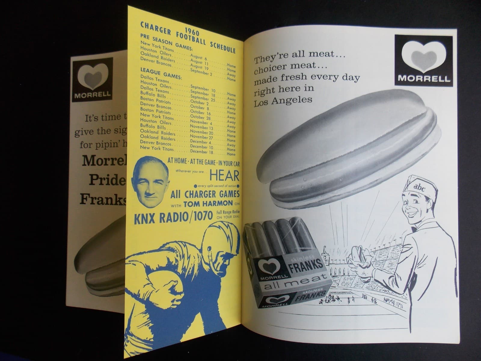 1960 BUFFALO BILLS at LOS ANGELES CHARGERS AFL FOOTBALL PROGRAM - FIRST YEAR 5