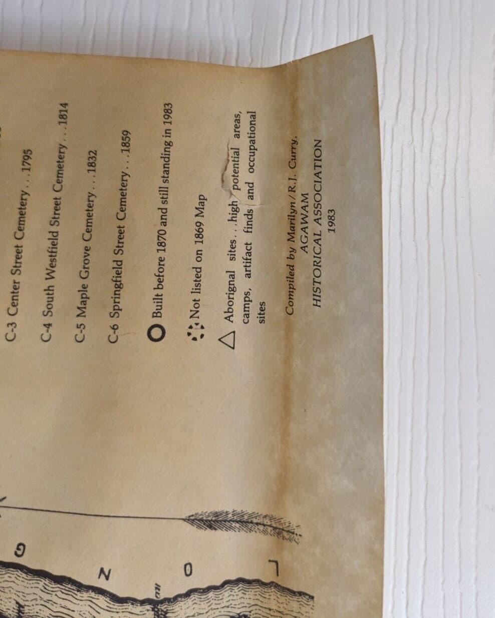 Agawam Feeding Hills MA 1869 Map with Homeowners Names Shown reprint 1983 6