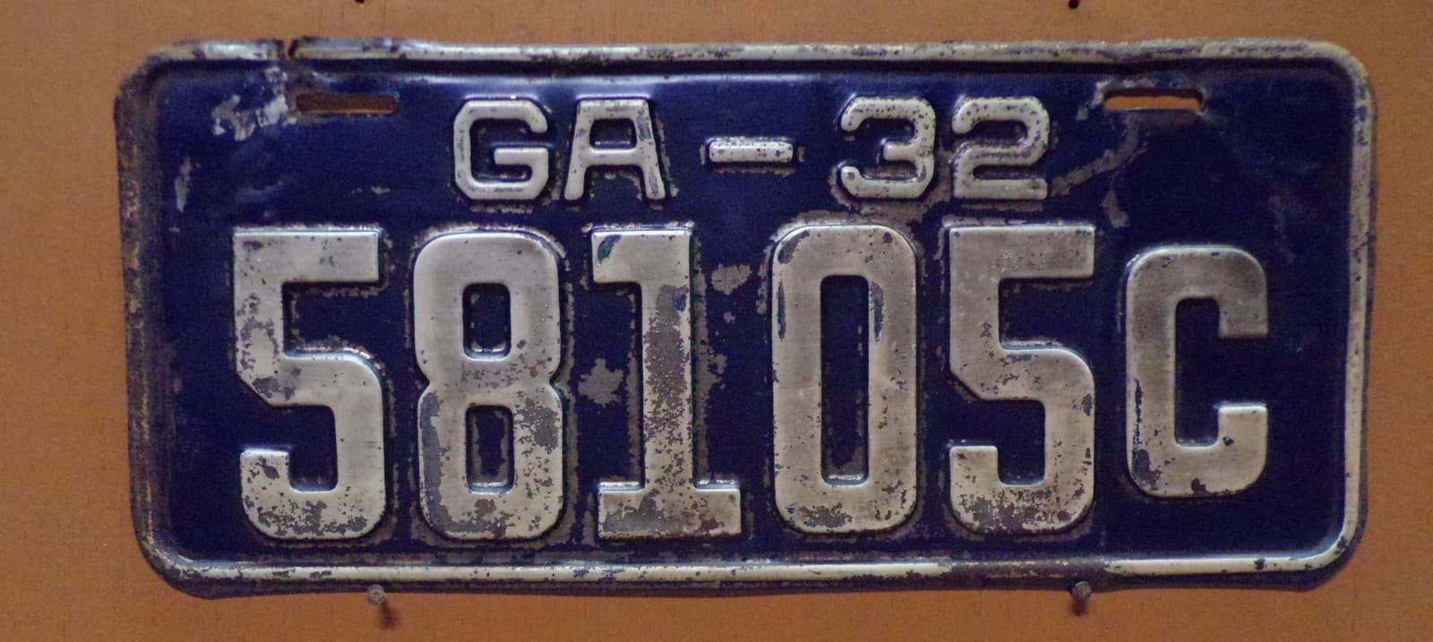 1932 Georgia License Plate...