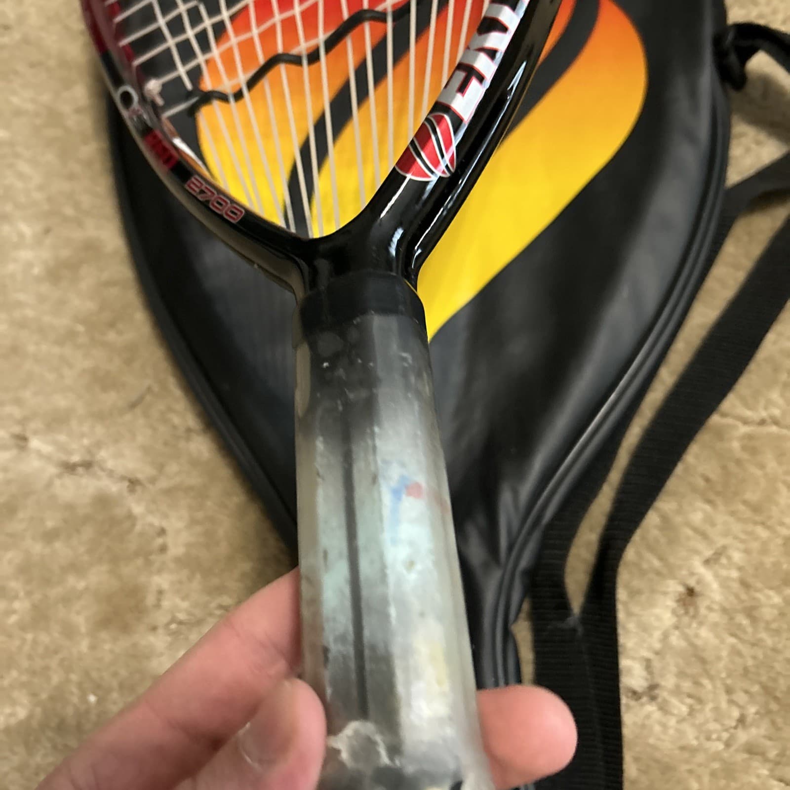 Ektelon O3 Red 2700 Racquetball Racquet Titanium Tungsten Carbon Black Red SS 3