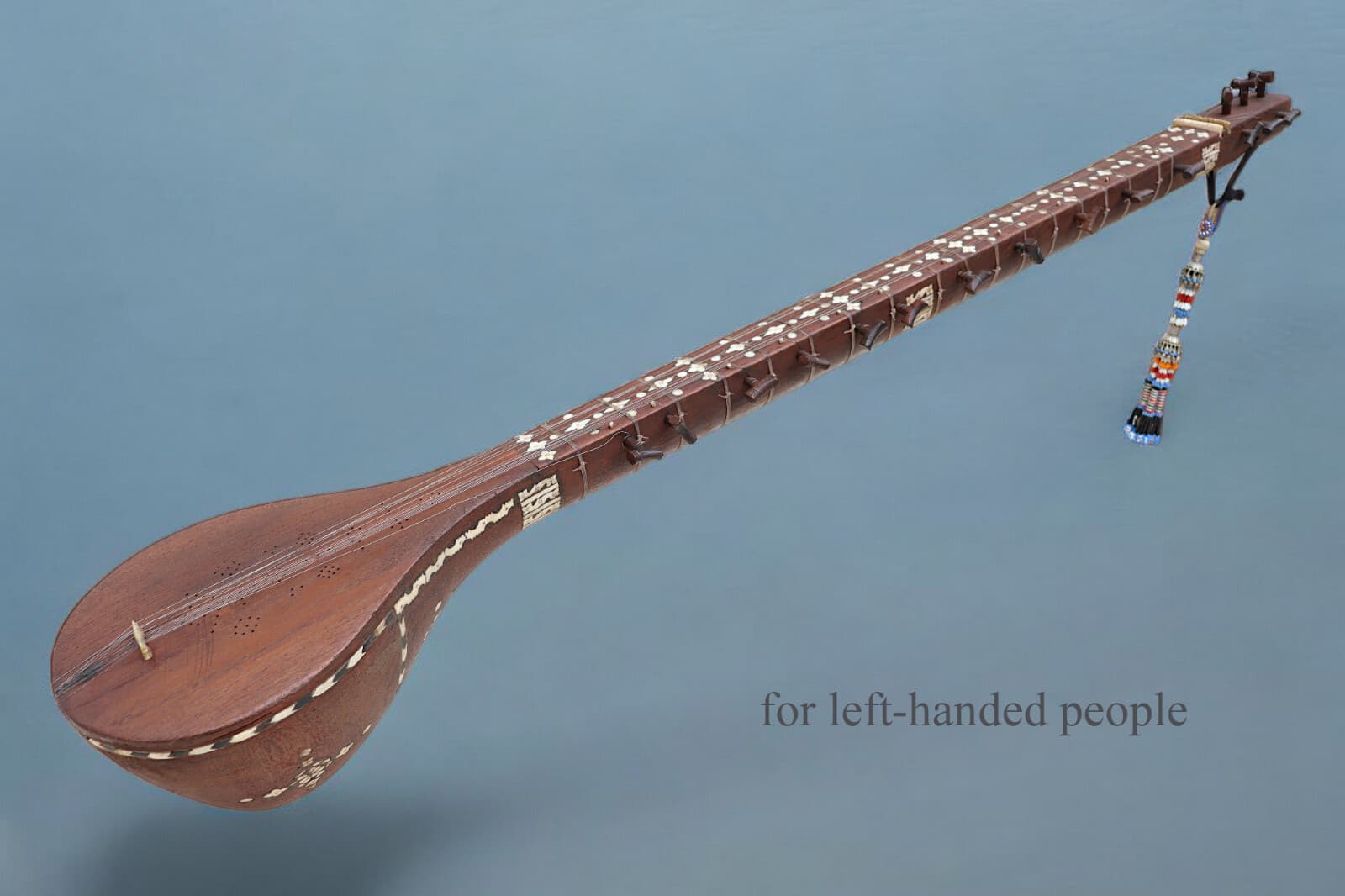 antique afghan folk music instrument Tambur Tanbur for left-handed people تنبور