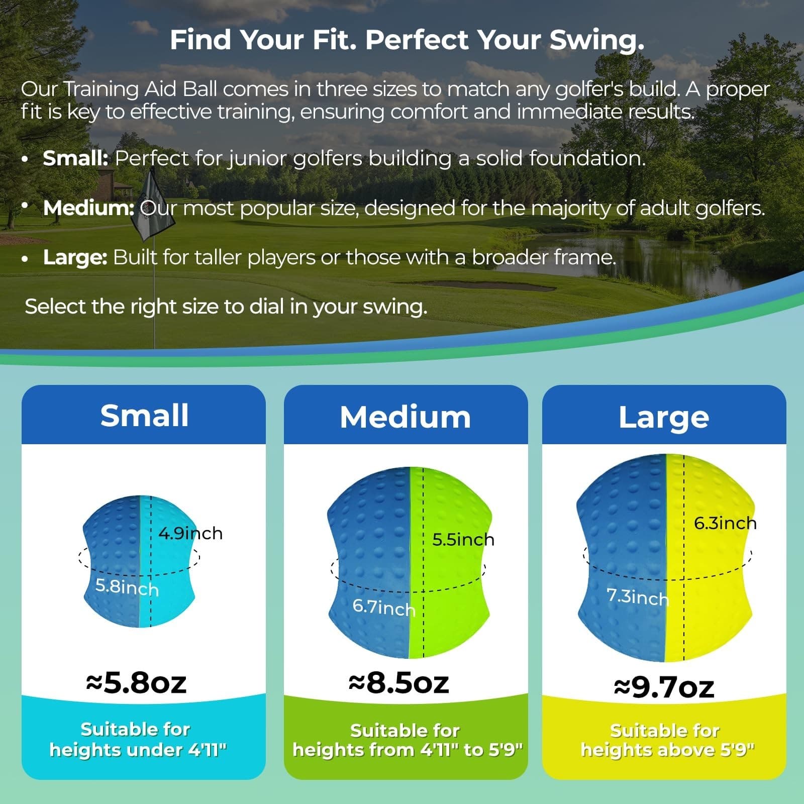 Golf Training Aid Ball for Impact Precision & Consistent Swings - Master Body... 2