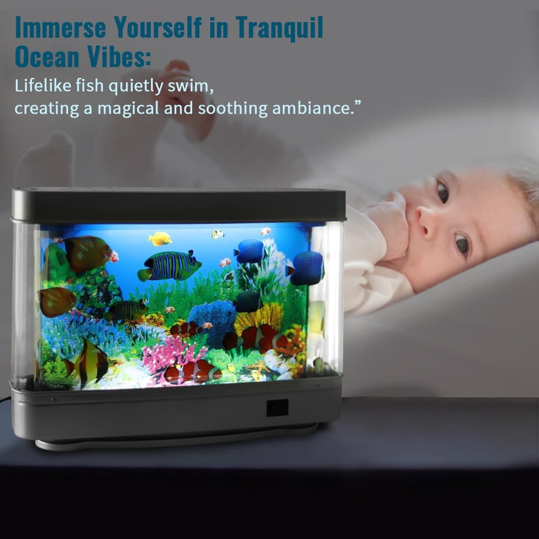 Artificial Tropical Fish Decorative Moving Aquarium Lamp - Virtual Ocean Motion. 4