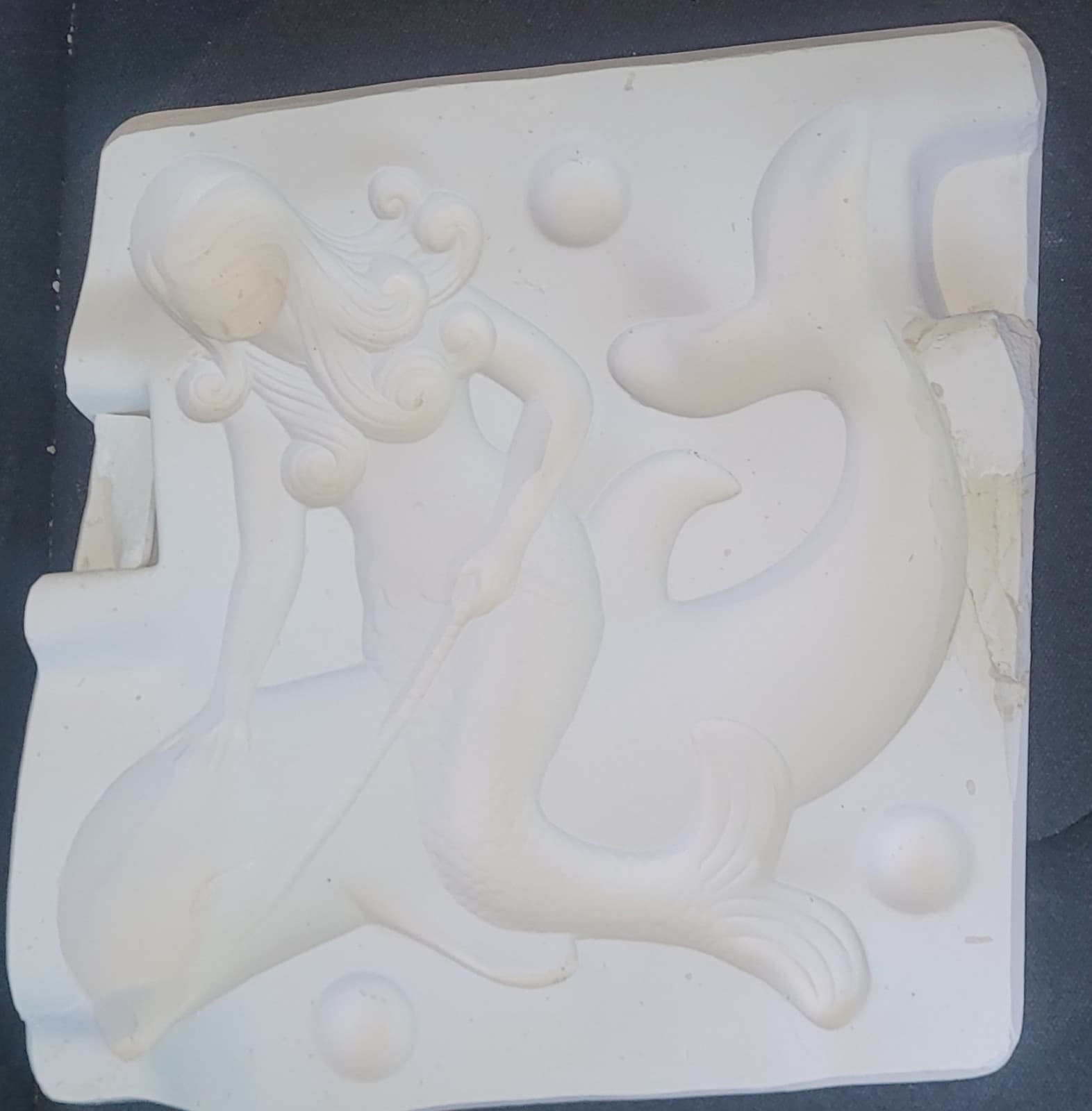 Atlantic Ceramic Slip Casting Mold *Mermaid With Dolphin* A593