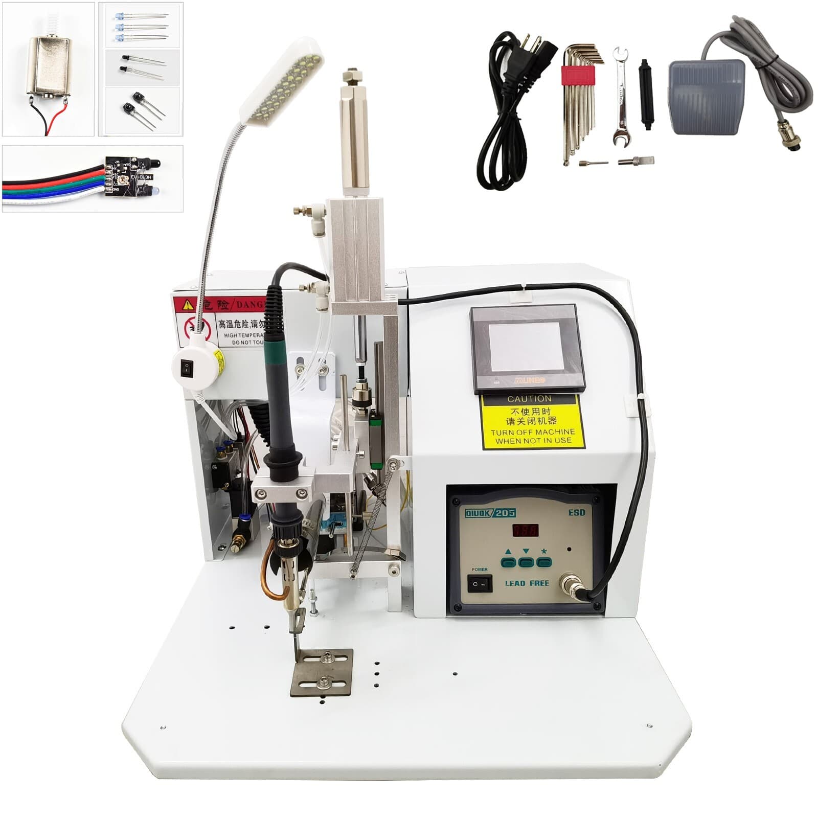 110V Intelligent Semi-automatic Pneumatic Pedal Control Soldering Machine 160W