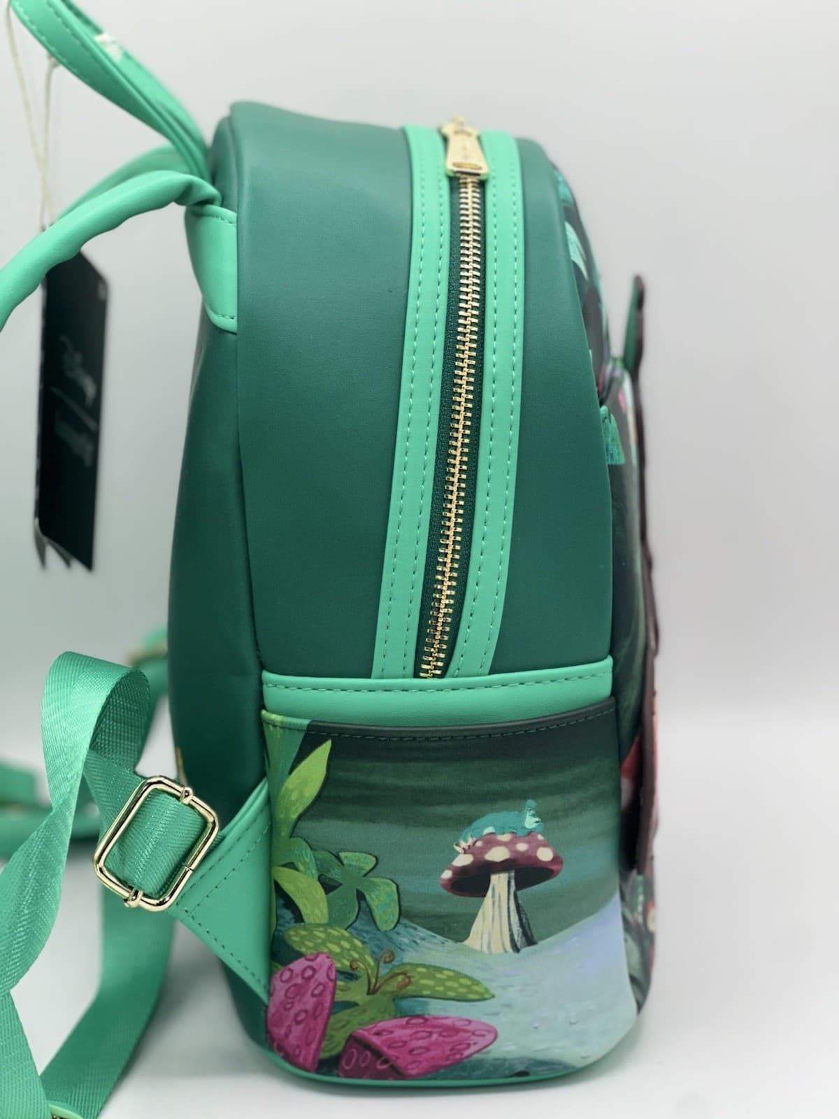 Loungefly Disney Alice in Wonderland on Mushroom Mini Backpack NWT 5