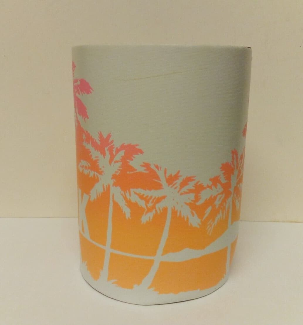 Victoria's Secret PINK Logo Palm Tree Orange Koozie Drink Holder 2