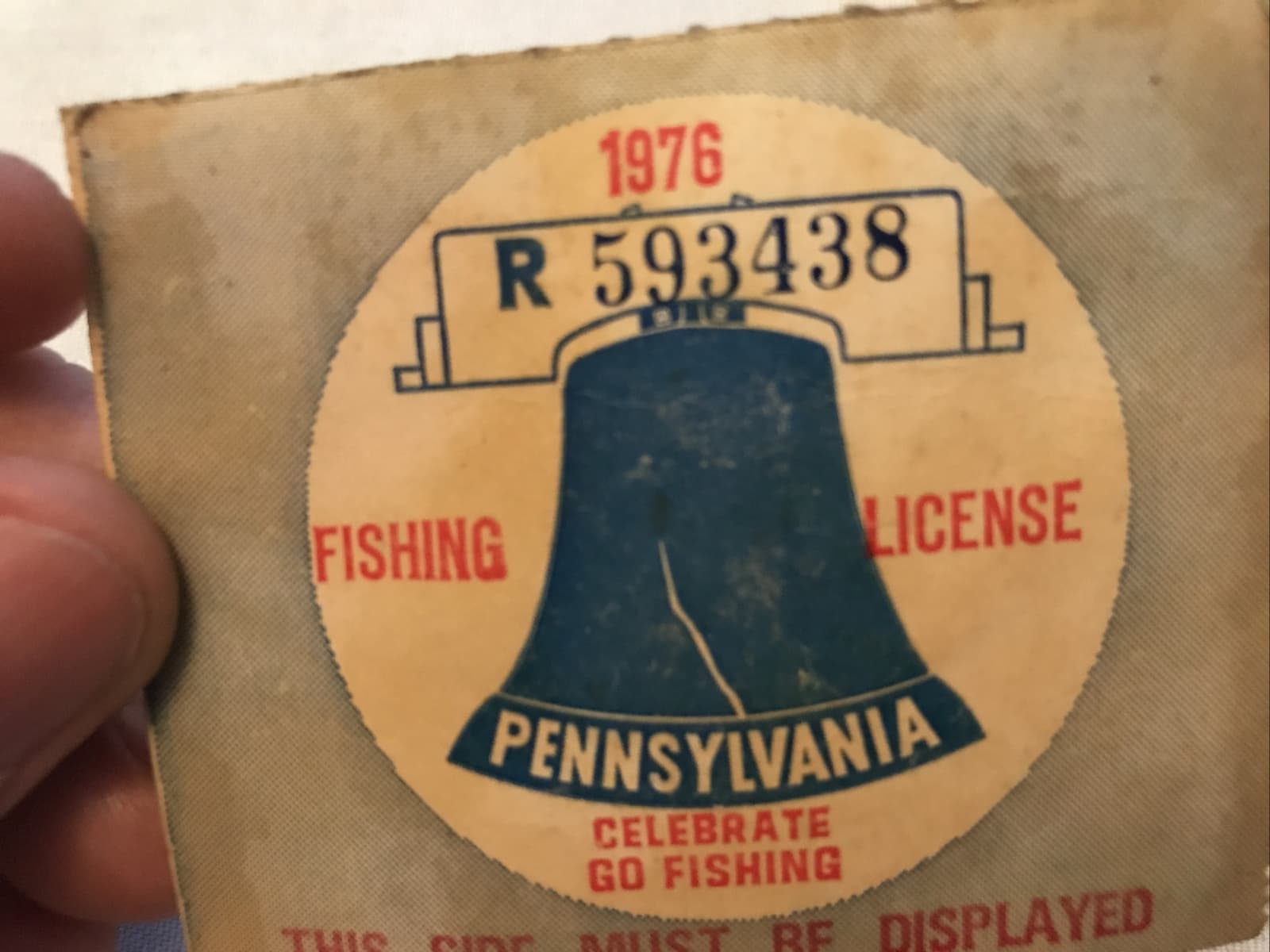 1976 Pennsylvania Vintage Fishing License In Case 2