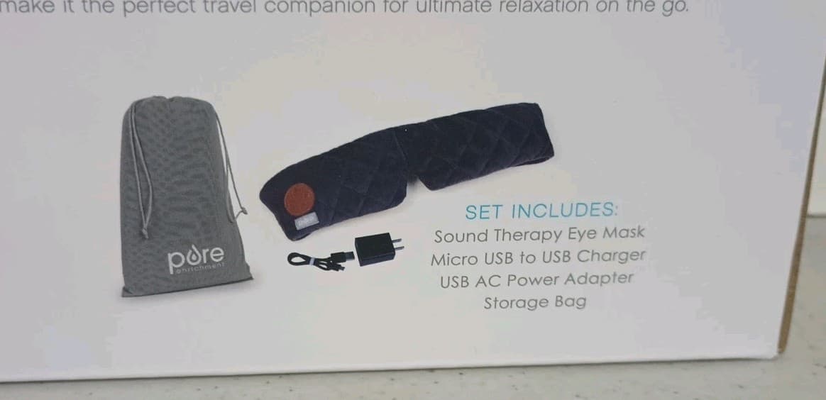 Pure Enrichment Wave Sound Therapy Eye Mask - Rechargeable Bluetooth 3