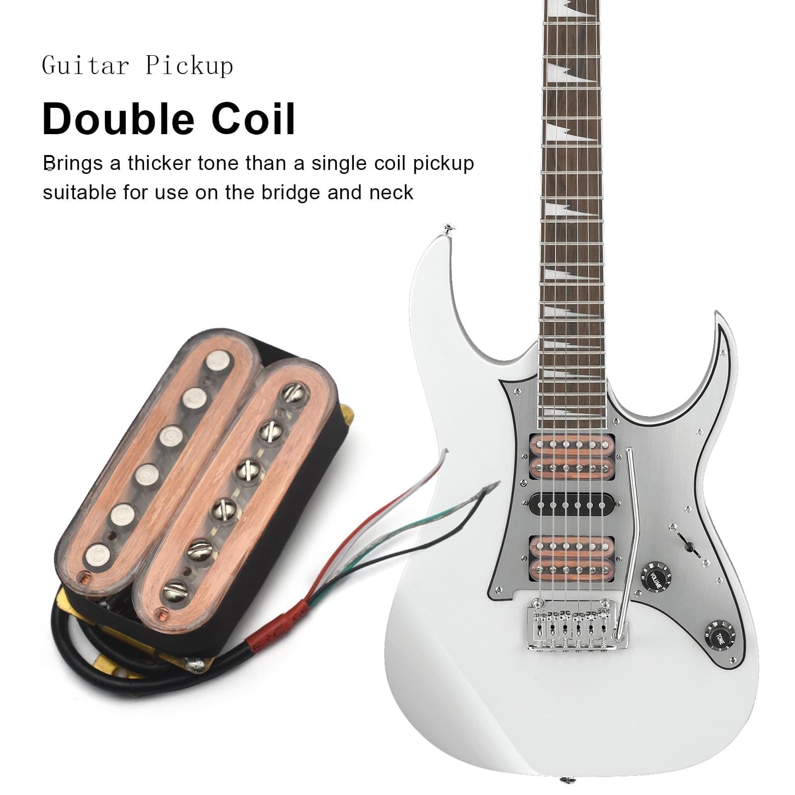 SAPHUE Electric Guitar Humbucker Pickups Double Coil Guitar Bridge Pickup & N... 2