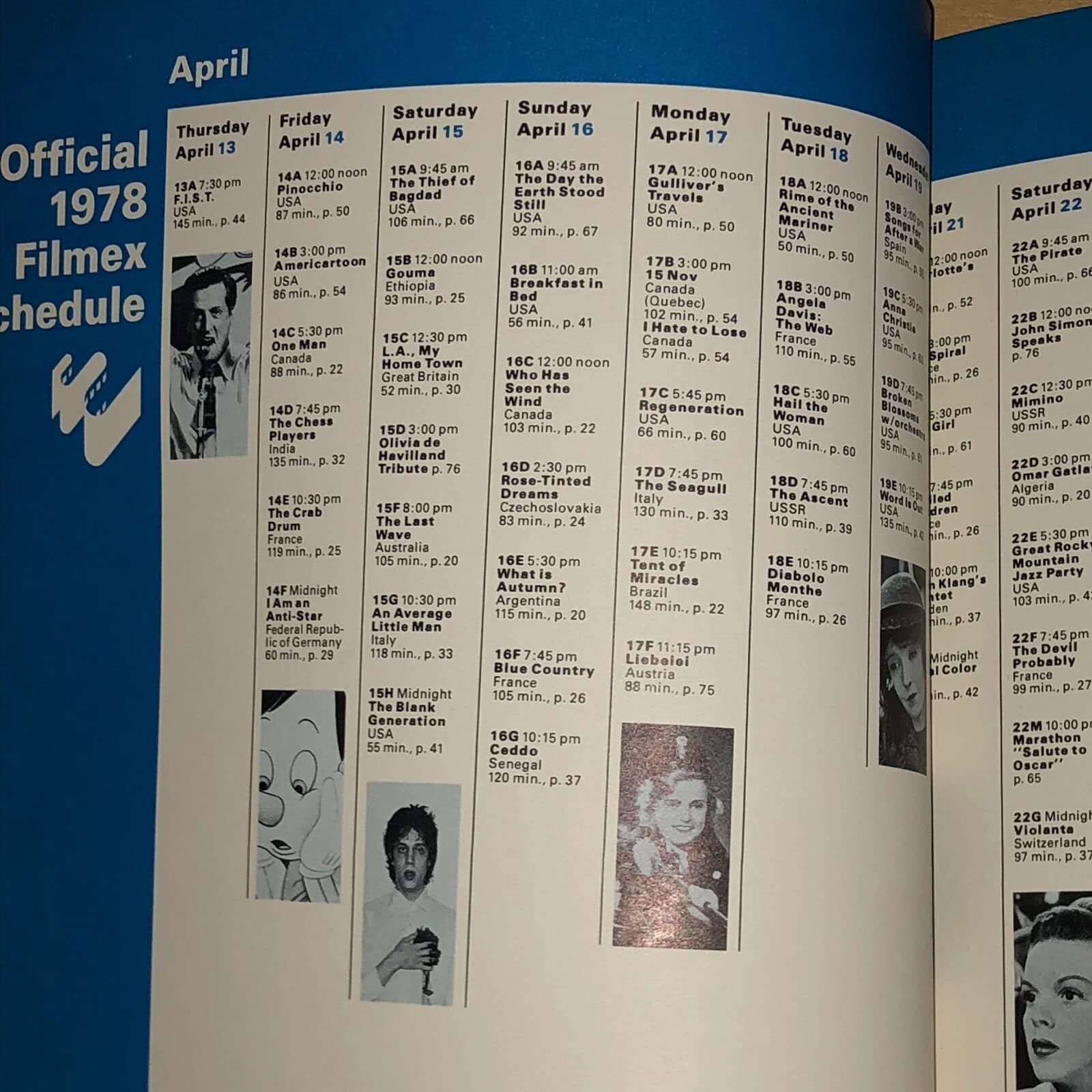 Filmex 1978 Los Angeles International Film Exposition Program Book Festival 3