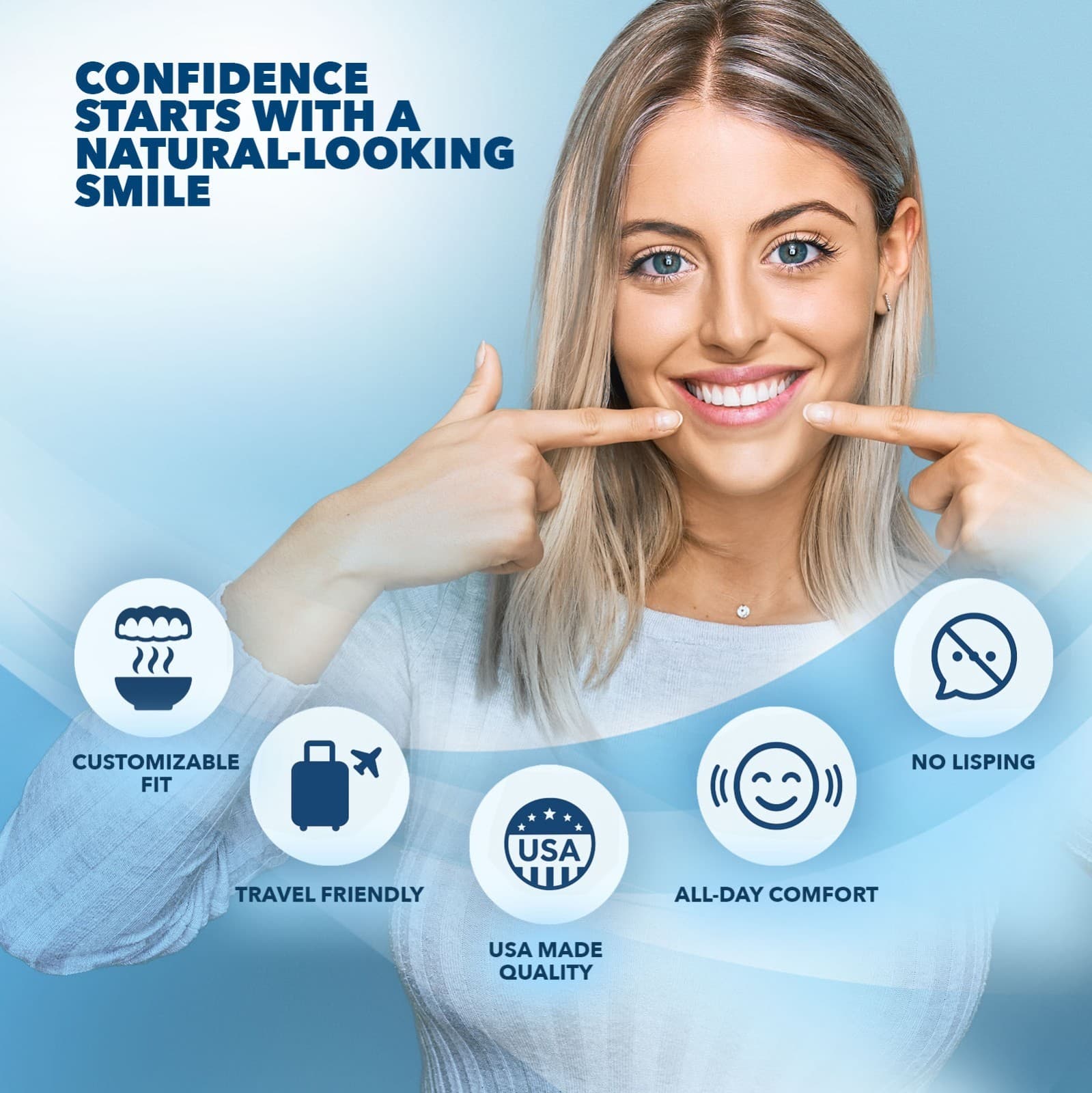 Imako® Premium Cosmetic Teeth 1PK - Large Natural -DIY Smile Makeover - USA Made 4