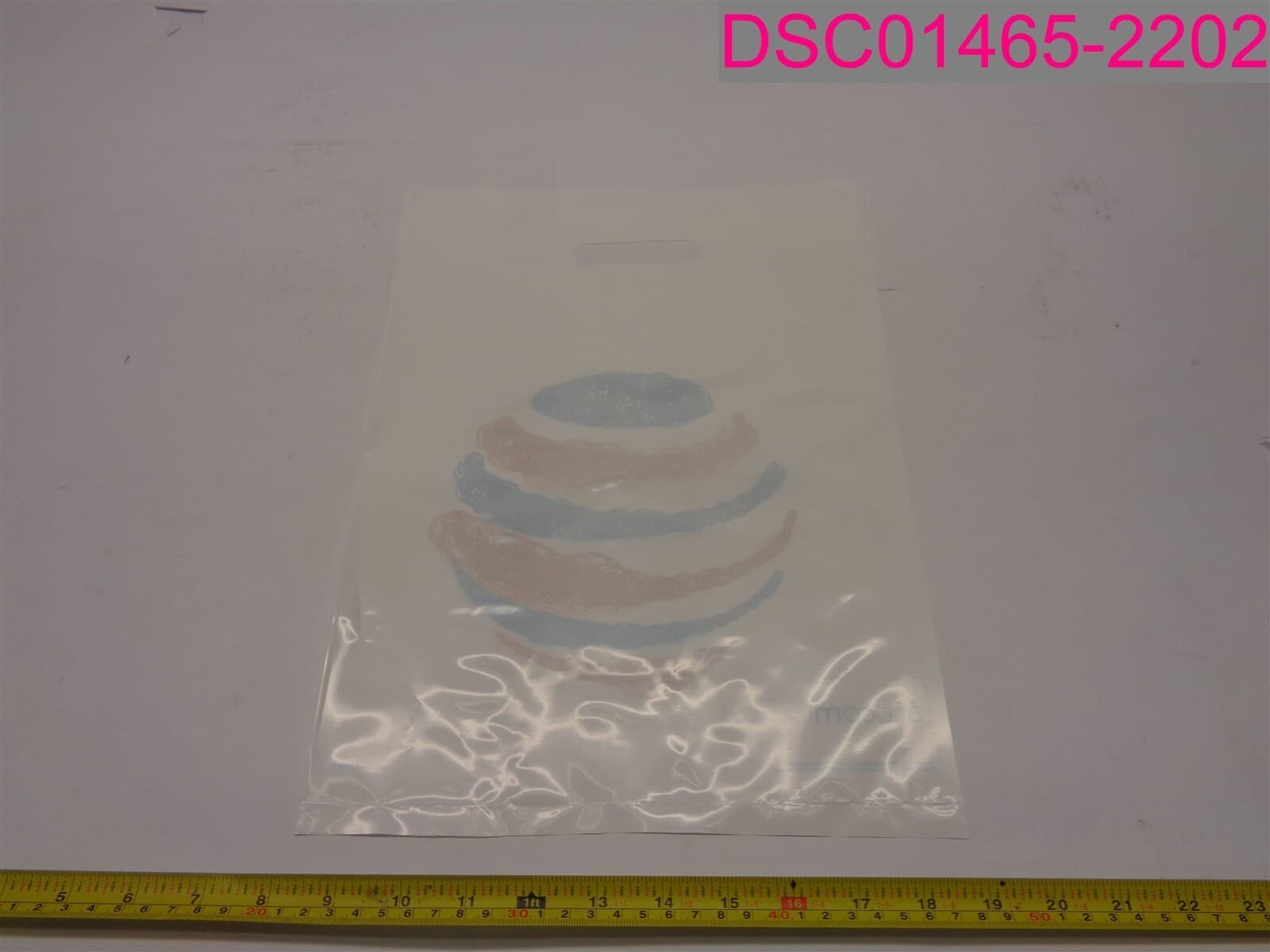 QTY=500pcs; AT&T Globe Plastic Shopping Merchandise Bags 11"x15" Office Depot 2
