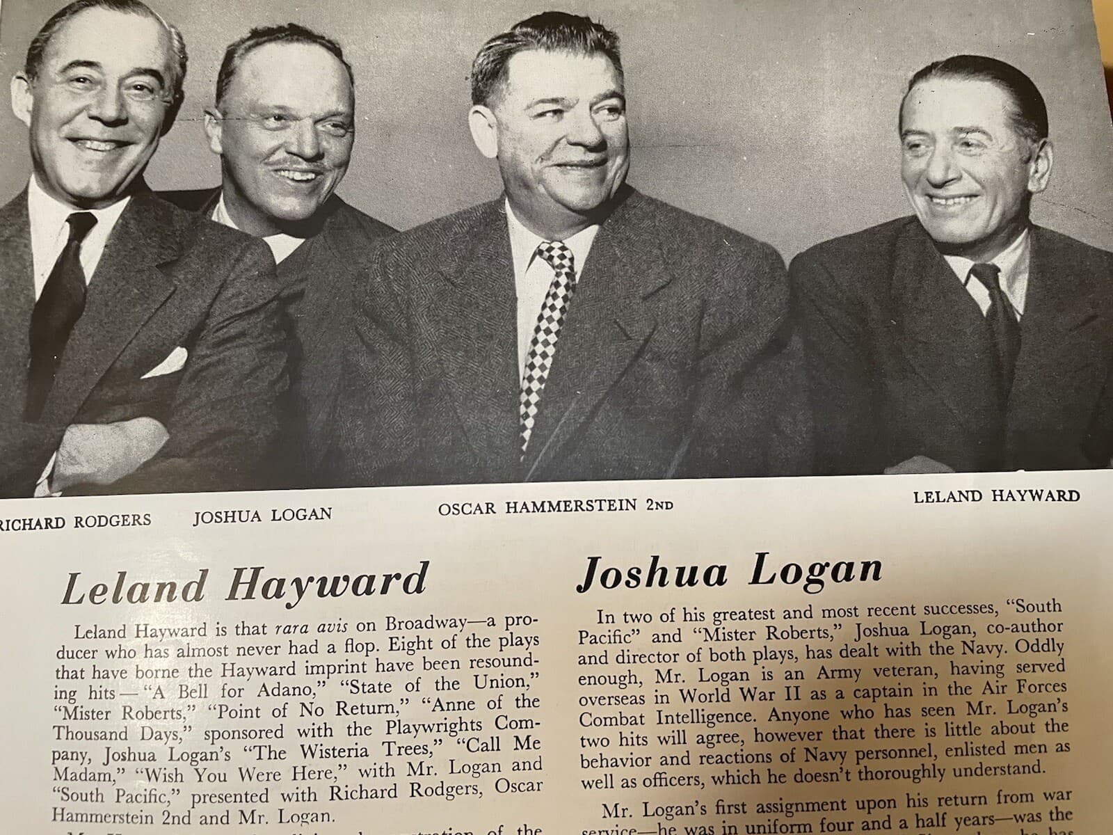 1952 South Pacific Souvenir Program Broadway NY M Wright G Britton J Michener 5