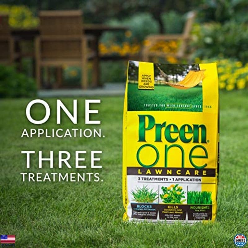 Preen One Lawncare 36 lb. Granular Fertilizer Covers 10,000 sq. ft. Green Grass 6
