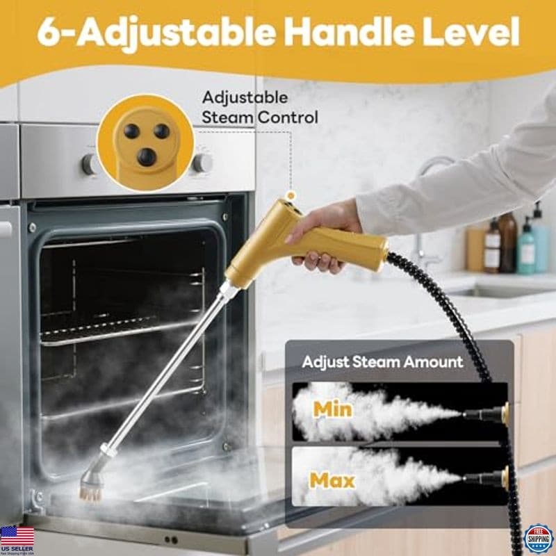 Powerful Handheld Steam Cleaner - 10s Rapid Heat 15-in-1 High Pressure Steamer 4